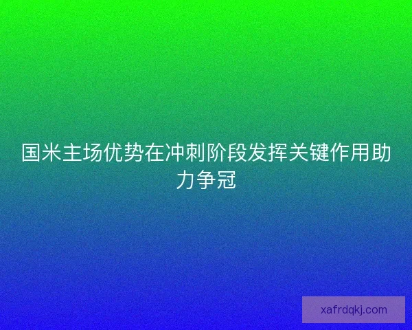 国米主场优势在冲刺阶段发挥关键作用助力争冠 国米主场优势在冲刺阶段发挥关键作用助力争冠